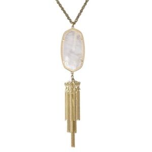 KENDRA SCOTT • Gold Rayne Mother Of Pearl Tassel Necklace
